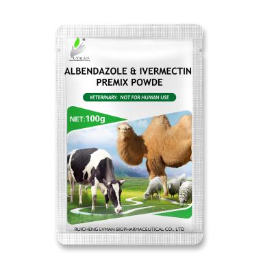 China Premix van veterinaire Drugalbendazole Ivermectin Poeder Te koop