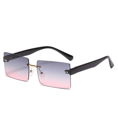 China 2021 Fashion Sunglasses Classic Frameless Design Rectangular Party Self-shot Small Driving Sunglasses for Women and Men 310 for sale