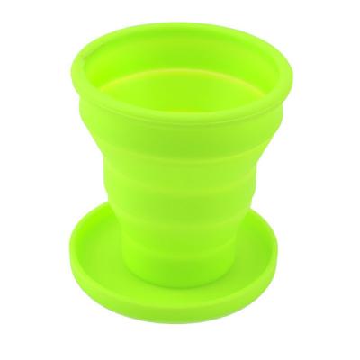 China Minimalist 150ml Camping Travel Collapsible Collapsible Coffee Tea Cup Collapsible Drinking Silicone With Lids for sale