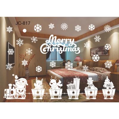 China 2021 Christmas Snowflake Window Sticker Xmas Decorative Wall Stickers Room Wall Decals Decorations For Home New Year 2021 for sale