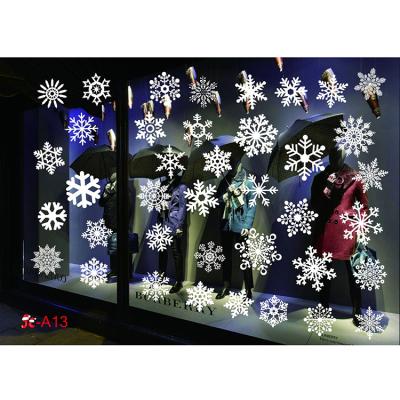 China Santa Claus Deer Xmas Tree Snowflake Window Sticker Merry Christmas Stickers Wall Window Stickers Ornaments 2021 New Year Decor for sale