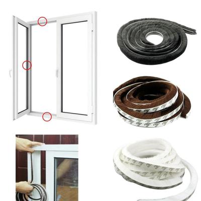 China Door Window Adhesive Tapes Waterproof Durable Anti Aging Strong Tensile Wool Sweep Tape View Brush Sealing Pile For Living Room Bedroom Bathroom for sale