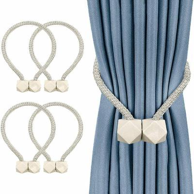 China Modern Strong Magnetic Curtain Tie Backs Buckle Clips Barriers Curtain Tie Rope Window Accessories for sale