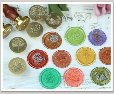 China Custom Gift Letter Envelope Sealing Wax Copper Seal Stamp Art Sealing Wax Seal Stamp Wood Handle Wedding Mail Gifts for sale