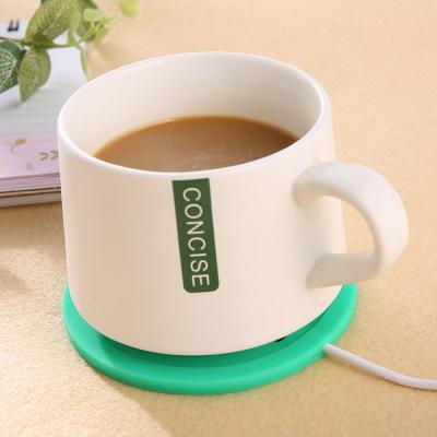 China Cup Warmer Mat Cartoon Silicone USB Stocked Beverage Warmers Pad Portable Drink Heater Coaster Tray Pad Warmer Coffee Tea for sale