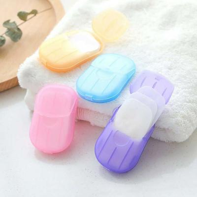 China Portable Wholesale Disposable Travel Soap Paper Box Washing Hand Pad for sale