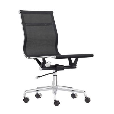 China Ergonomic Design (Height) Full Mesh Single Adjustable Reception Room No Arm Swivel Office Chair For Guests for sale