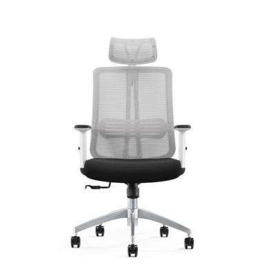 China High Success Adjustable White Plastics Plastics Office Furniture Executive Office Mesh Back Chair With Aluminum Base for sale