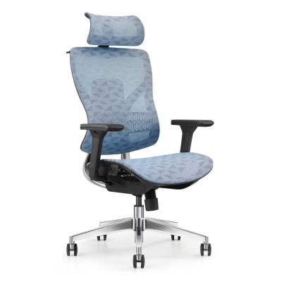 China Ergonomic High Back (Height) Blue Color Mesh Manger Office Ergonomic Executive Chairs With Adjust Armrest for sale