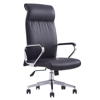 China (Size) 2021 Luxury Premium Leather Adjustable Executive Office Business Work High Back Office Chair for sale