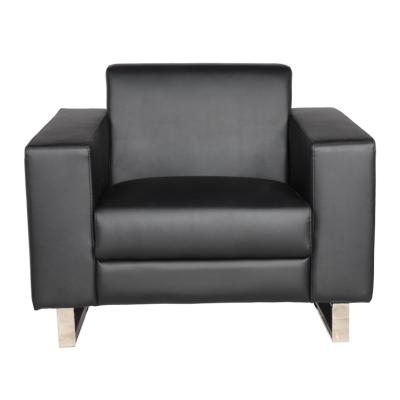 China New Product Extendable Modern Black Leather Large Size Single Office Sofa For Executive Room for sale