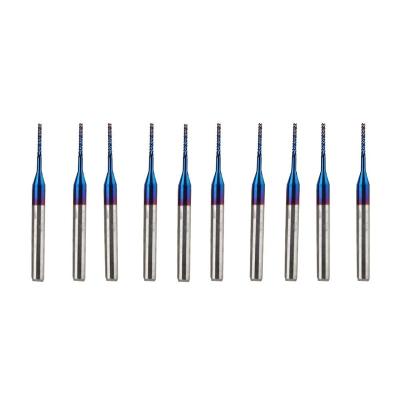 China CNC Milling Cutter SOAO 10pcs 3.1751.3mm Titanium Nitride Carbide Coated PCB Milling Router for sale