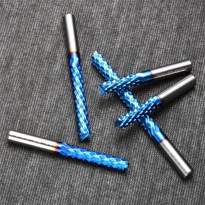 China CNC SOAO Milling Machining Carbide Down Corn Teeth End Mill Router Cut Bit For PCB Fr-4 1.2*7.0 for sale