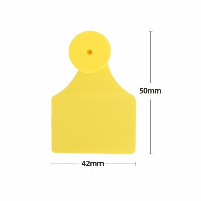 China Waterproof Livestock Ear Tag for Cattle and Pig Identification in Yellow for sale