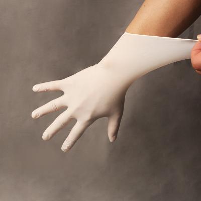 China Smooth Surface 9 Inches Disposable Medical Latex Gloves 6.5G Powder Free for Examination for sale