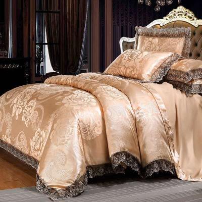 China Eco Friendly Sustainable Custom Washable Royal Sateen Jacquard Cotton Bedding Sets Luxury For Home for sale