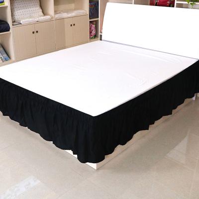 China Polyester Modern Queen Size Folded Kind Bedding Edging Designers Solid Color Bed Skirt Protector Sheets for sale