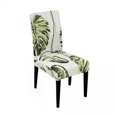 China 2020 Plain Hot Sale Folding Printed Spandex Chair Cover Stretch Kitchen Chair Covers for sale