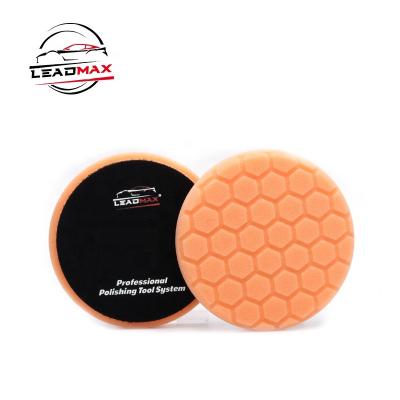 China Longevity LEADMAX 3inch Strong Custom Foam Sponge Car Detailing Buff Polishing Pad Car Care Pads For Auto Care With Colorful for sale