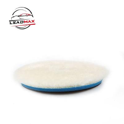 China Wholesale Customized Good Quality Soft 6 Inch Circular White Wool Polishing Pad for sale