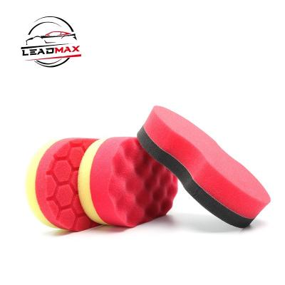 China Wholesale Soft Foam Wax Pad Car Waxing Applicator Buffing Tire Dressing Foam Car Hand Wax Sponge Pads for sale