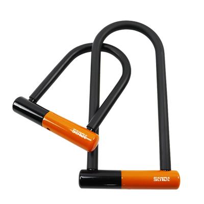 China Copper+Alloy steel+Engineering-plastics SENDE intelligent bicycle u lock with key accessories bike electric bicycle lock motorcycle u lock for sale