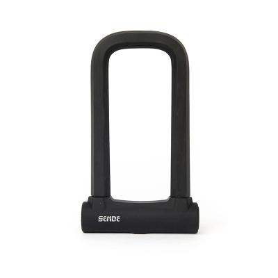 China Copper+Alloy steel+Engineering-plastics SENDE U lock for bike anti theft with bracket MTB accessories scooter motor ebike steel cable lock recycle lock for sale