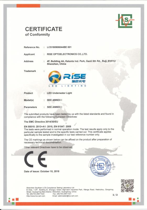 CE - Rise Optoelectronics Co., Ltd.