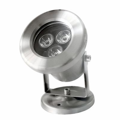 China Dc12/24v Underwater Led Lamp 304 Outdoor Waterproof Underwater Factory 3w Ip68 Stainless Steel China Pool Lights Strict IP68 2700-6500K 500 for sale