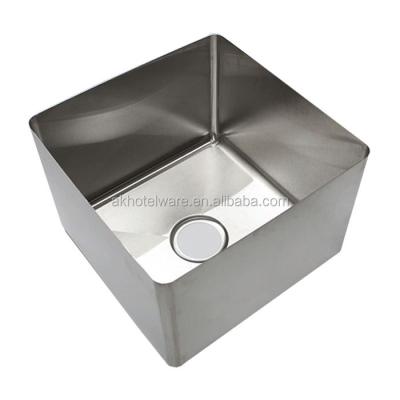 China Industrial Commercial Kitchen Undermount Stainless Steel Single Bowls/Kitchen Restaurant Kitchen/Canteen Restaurant Pressed Wash Sinks Manufacturer for sale