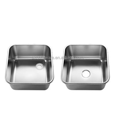 China Israel Fabricated Single Sink Bowl Kitchen Sink 304 Stainless Steel Food Grade Industrial Kitchen/Restaurant Canteen Under Sink Mounted for sale