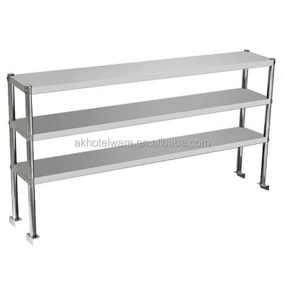 China Industrial Kitchen Stainless Steel Kitchen Work Table/Restaurant Kitchen/Canteen Restaurant 3 Tiers Above Shelf/Shelf Table Mounted Work Bench For Industrial for sale