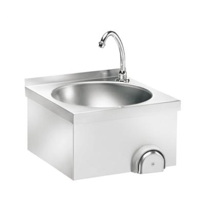 China Industrial Canteen Kitchen/Restaurant Kitchen/Singapore Restaurant Stainless Steel Hand Free Knee Operated Hanging Wash Basin Stainless Steel Sink Plant for sale