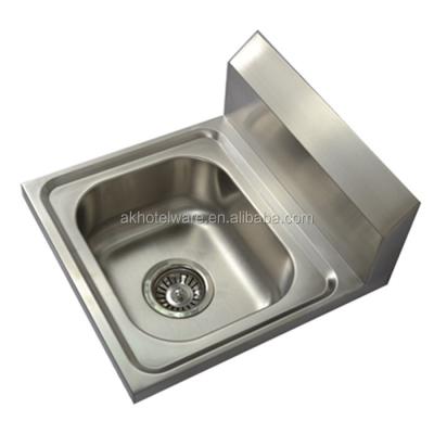 China With Faucet 304 Stainless Steel Kitchen Equipment Industrial Wall Mounted Hand Basin Sink China Factory for sale