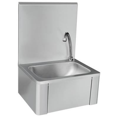 China Best Selling Industrial Kitchen/Restaurant/Hotel Kitchen Canteen Stainless Steel Knee Operated Hand Basin Kitchen Wash Basin Industrial Wall Mounted Sink for sale