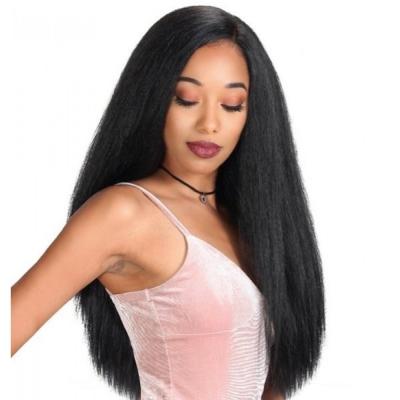 China Hot Selling Long Hair Wigs Straight Hair Long Hair Length Natural Black Hair Wigs Men's Synthetic Wigs For Girls for sale