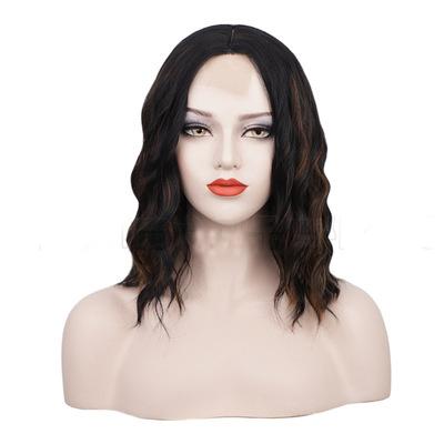 China Can't Be Dyed 15 Inches Good Quality For Multi Color Lace Wig With Short Synthetic Hair Wigs for sale