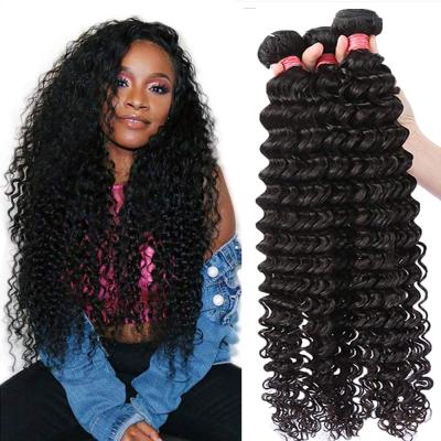 China Can be virgin deep wave hair dyed flat weft extension good quality 30inch for sale