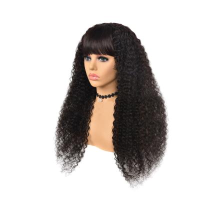 China Can Be Dyed 360 Lace Front Wigs For Raw Deep Wave Hair Wigs Natural Color Bangs for sale