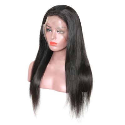 China Can Be Dyed Brazilian Straight Virgin Hair Full HD Transparent 100% Full Lace Wig for sale