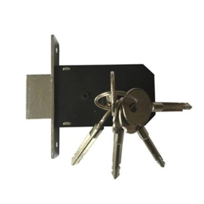 China Colombia Apartment Anti Theft Door Key Brass Zinc Alloy Hook Cross Mortise Lock for sale