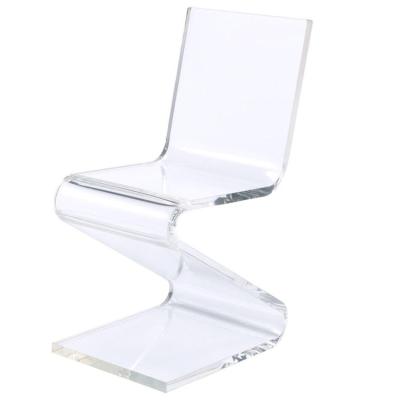 China Modern Modern Acrylic Clear Acrylic Chair Furniture Acrylic Zigzag Chair for sale