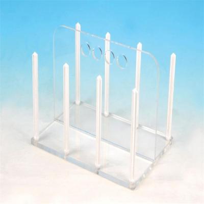 China Modern Customized Clear Acrylic Display Rack for Petri Dishes Firmly Hold Neatly Scientific for Laboratory for sale