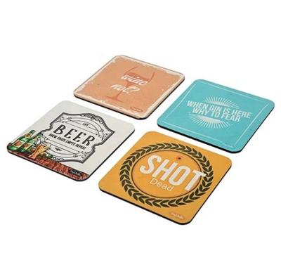 China Alcohol Viable Theme Coasters Bar Counter Perspex Acrylic Table Mat For Wine Glass for sale