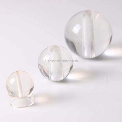 China Japan 40mm Acrylic Ball Clear Drilled Hole Plexiglass Lucite Sphere Round Ball With Hole for sale