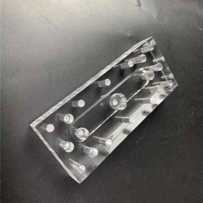 China Acrylic/Acrylite/PMMA/Lucite/Perspex/Plexiglass Aqua Battery Flow Leads Plate Transparent Clear Acrylic Precision Milled Thick PMMA Board for sale