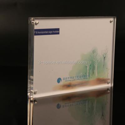 China Environmental Friendly Acrylic Magnetic Sign Holder Fits A4 Holder Sign Holders Have Magnets Magnetic Menu Holder for sale