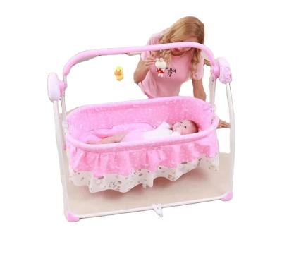 China 2021 New Baby Crib Easy Swing Bassinet Musical Modern Folding Safety Electric Baby Cradle for sale