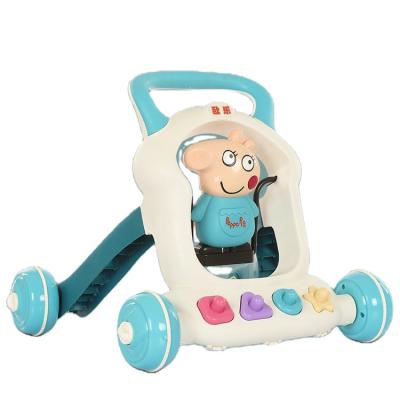 China Hot wholesale 2021 new design baby toy walker adjustable for baby push walker scooter with music and price high quality and cheap for sale