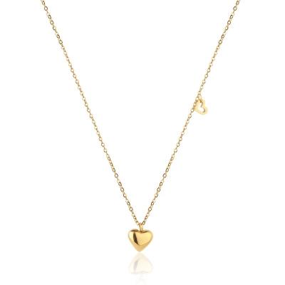 China FASHIONABLE 14K Gold Jewelry High Quality Heart Stainless Steel Stock Pendant Chain Necklace for sale